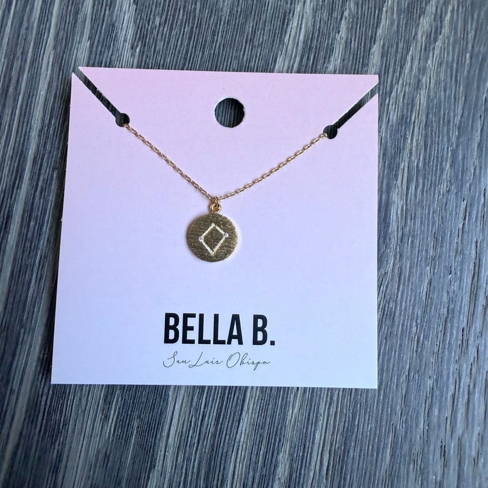 Libra Zodiac Coin Constellation Necklace in Gold